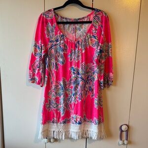 Lilly Pulitzer Dress with Fringe Hem